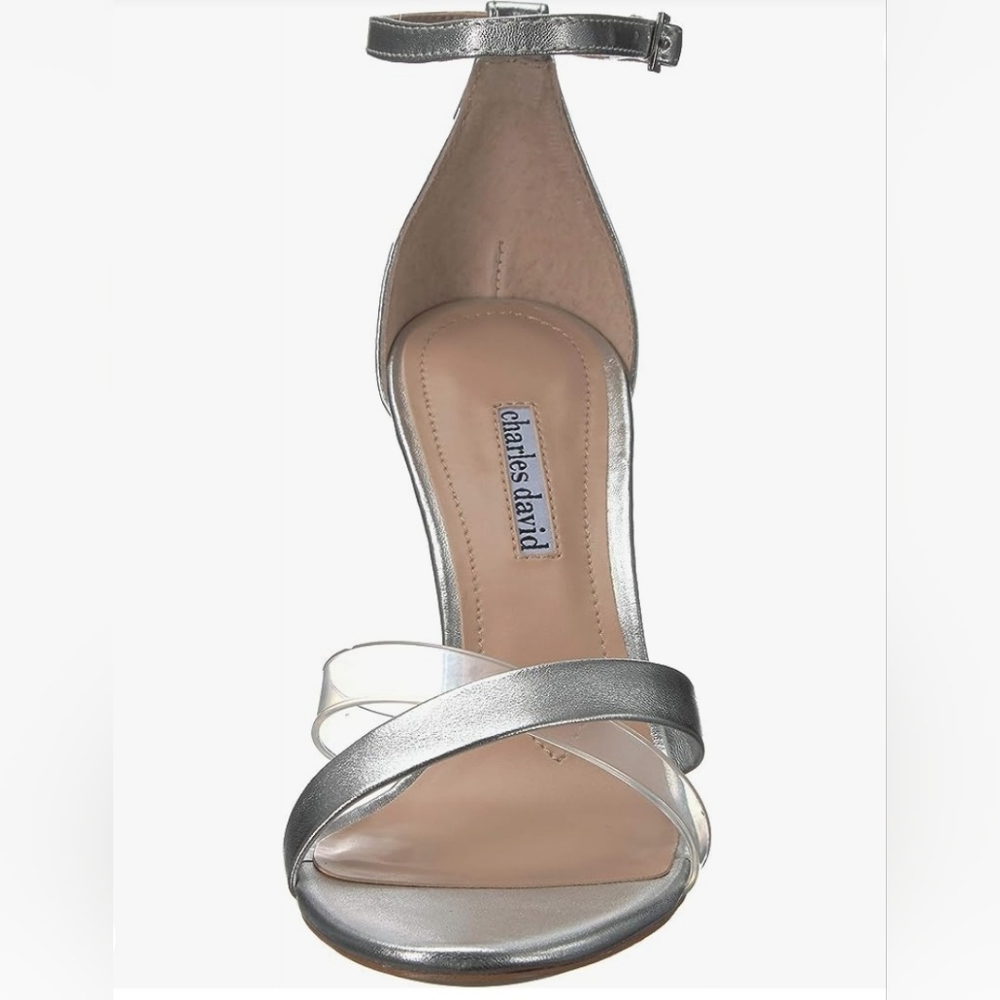 Charles David Women's Courtney Heeled Sandal with band with clear strap - Picture 7 of 12